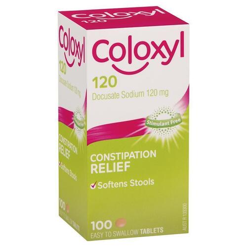 Coloxyl 120mg 100 Tablets 