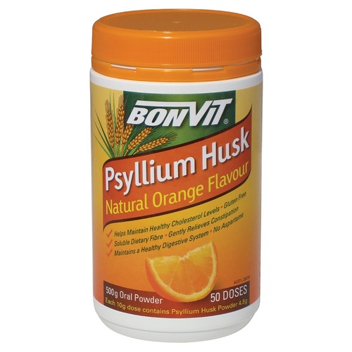 Bonvit Psyllium Husk Natural Orange Flavour 500g