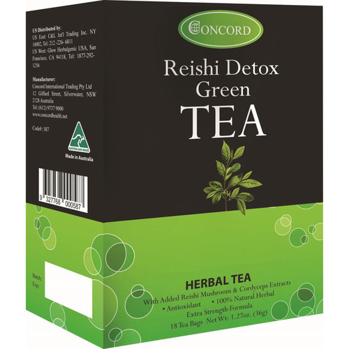 Concord Reishi Detox Green Tea x 18 Tea Bags