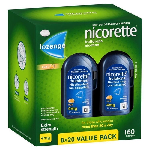 Nicorette Cooldrops Nicotine Lozenges 4mg 160 Fruit Value Pack