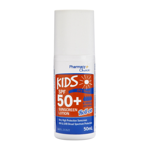Pharmacy Choice Dry Touch SPF 50+ Kids Sunscreen Roll on Lotion 50mL