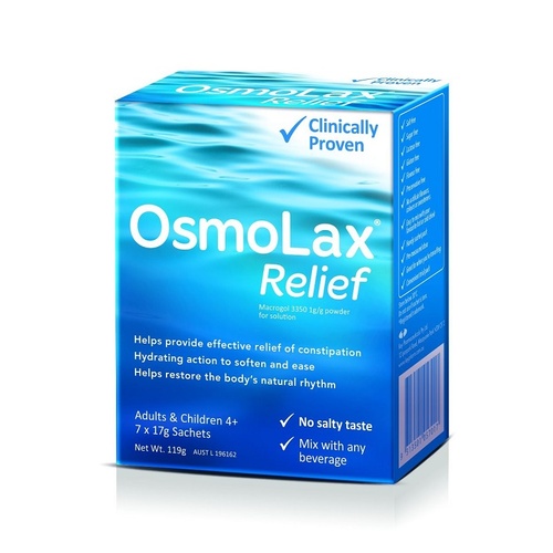 Osmolax Relief Travel Pack 7 x 17g Sachets (Total 119g) 