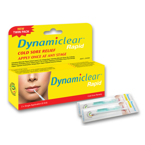 Dynamiclear Rapid 2 Single Application Cold Sore Treatment Cream