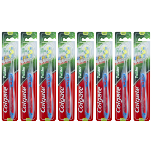 Colgate Toothbrush Twister Medium [Bulk Buy 8 Units]