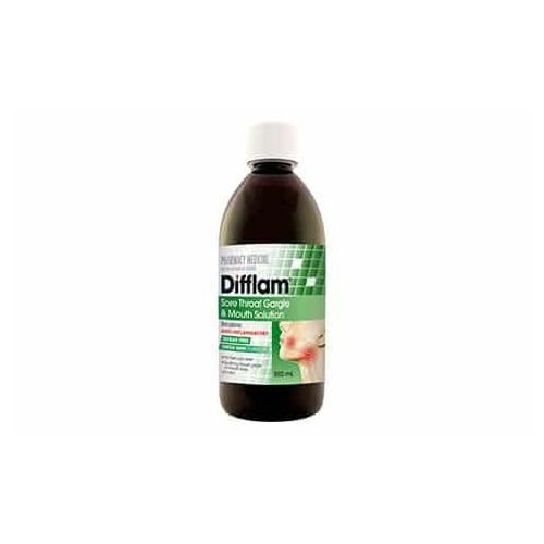 Difflam Sore Throat Gargle & Mouth Solution 500mL (S2)