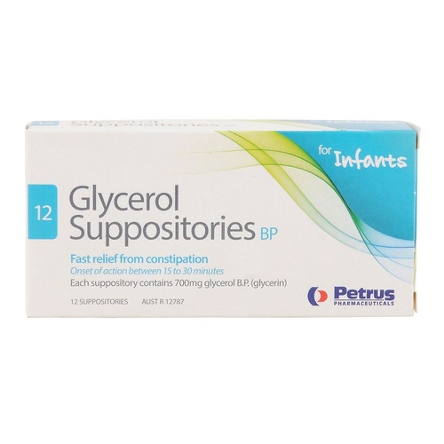 Glycerol Suppositories Infant 12 Petrus 