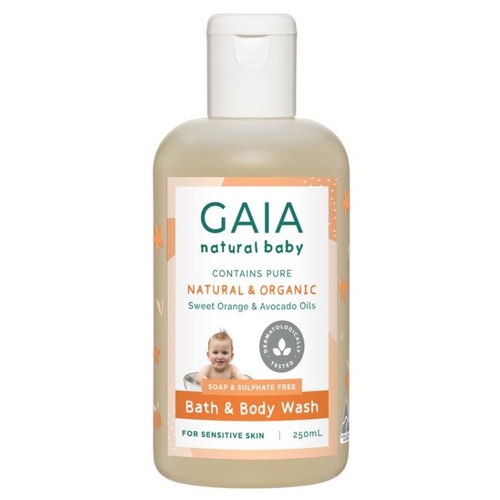 Gaia Natural Baby Bath & Body Wash 250mL