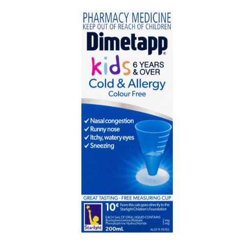 Dimetapp Elixir Colour Free 6 Years+ 200mL (S2)
