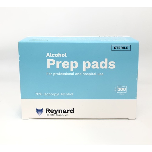 Reynard Alcohol Prep Pads Antiseptic Wipes 200 | Alcohol Wipes Swabs