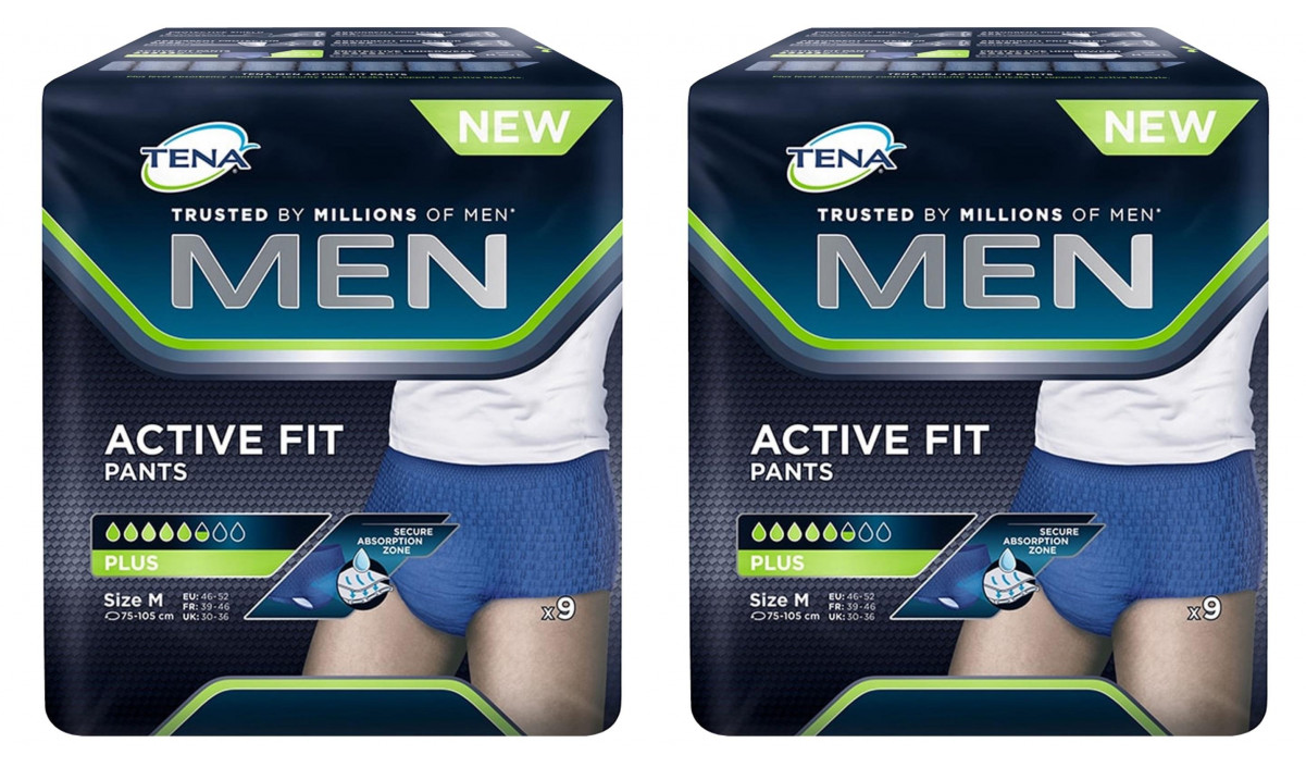 Tena Men Active Fit Pants Plus Talla M 9 Pants para Hombre