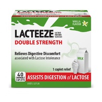 Lacteeze Double Strength Chewable (vanilla flavour) 40c