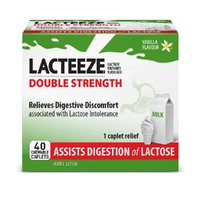 Lacteeze Double Strength Chewable (vanilla flavour) 40 Capsules