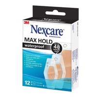 Nexcare Max Hold Waterproof Assorted 12 Pack