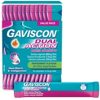 Gaviscon Dual Action Liquid 10ml Sachet 24 Pack