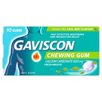 Gaviscon Chewing Gum Cool Mint 10 Pack 
