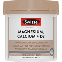 Swisse Ultiboost Magnesium Calcium + Vitamin D3 Tab 180