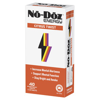 No Doz Energy Citrus Twist 40 Effervescent Tablets