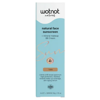 Wotnot Natural Zinc Sunscreen & BB+ Cream Tan 50g