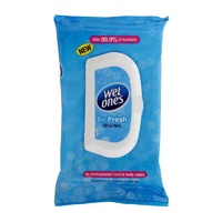 Wet Ones Be Fresh Original 40 Antibacterial Hand & Body Wipes