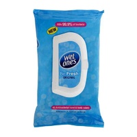 Wet Ones Be Fresh Original 40 Antibacterial Hand & Body Wipes