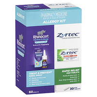 Zyrtec Tablets 30 & Rhinocort Nasal Spray 60 Kit (S2)
