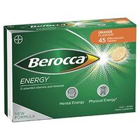 Berocca Energy Orange Flavour 45 Effervescent Tablets
