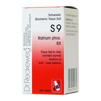 Dr. Reckeweg Schuessler BioChemic Tissue Salt S9 (Natrium phos. 6X) 200 Tablets