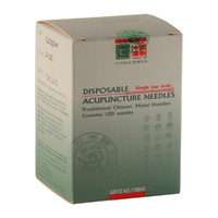 Cathay Herbal Acupuncture Cloud & Dragon Disposable Needles 0.20 x 25mm (with guide tube) 100 Pack