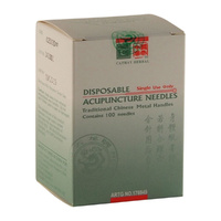Cathay Herbal Acupuncture Cloud & Dragon Disposable Needles 0.25 x 30mm (with guide tube) 100 Pack