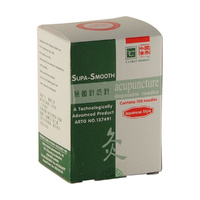 Cathay Herbal Acupuncture Supa-Smooth Disposable Needles 0.18 x 30mm (with guide tube) 100 Pack