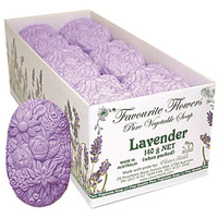Clover Fields Fav Flower Lavender Soap 140g [Bulk Buy 12 Units]