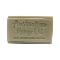 Clover Fields Natures Gifts Australian Hemp Oil with Sandalwood & Avocado Coconut-Base Soap 150g