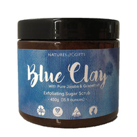 Clover Fields N. Gifts Blue Clay Exfol Sugar Scrub 450g
