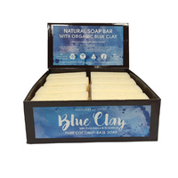 Clover Fields Natures Gifts Blue Clay with Jojoba & Grapefruit Coconut-Base Soap 150g [Bulk Buy 16 Units]