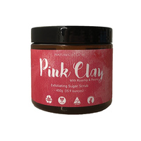 Clover Fields Natures Gifts Pink Clay with Rosehip & Peony Exfoliating Sugar Scrub 450g