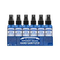 Dr. Bronner's Organic Hand Sanitizer Peppermint 59ml x 12 Pack