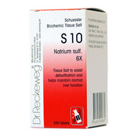 Dr. Reckeweg Schuessler BioChemic Tissue Salt S10 (Natrium sulph. 6X) 200 Tablets