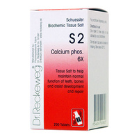 Dr. Reckeweg Schuessler BioChemic Tissue Salt S2 (Calcium phos. 6X) 200 Tablets