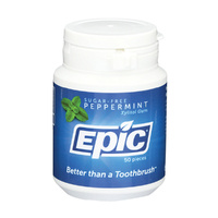 Epic Xylitol Dental Gum Peppermint 50 Piece Tub