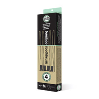 Ess FF Toothbrush Bamboo Activ Charcoal Soft 4pk