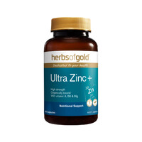 Herbs Of Gold Ultra Zinc+ 60 Capsules