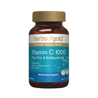 Herbs Of Gold Vitamin C 1000 Plus Zinc & Bioflavonoids 60 Tablets