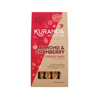 Kuranda Gluten Free Energy Bars Almond & Cranberry 35g x 5 Pack
