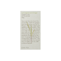 Love Tea Organic Lemongrass & Ginger Tea x 20 Pyramids