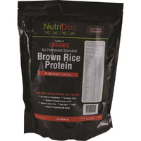 Nutridoc Organic Bio-Fermented Sprouted Brown Rice Protein Plus added Carnitine Chocolate 1kg