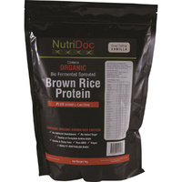 Nutridoc Organic Bio-Fermented Sprouted Brown Rice Protein Plus added Carnitine Vanilla 1kg