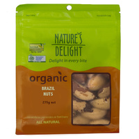 Natures Delight Organic Brazil Nuts 275g