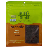 Natures Delight Organic Dried Apricots 250g