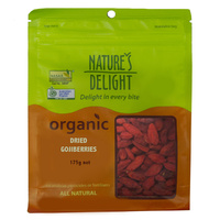 Natures Delight Organic Dried Goji Berries 175g