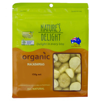 Natures Delight Organic Macadamias 150g